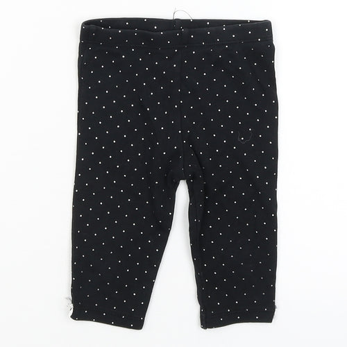 Preworn Baby Black   Capri Trousers Size 6-9 Months