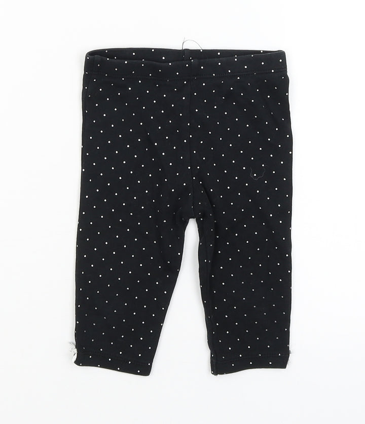 Preworn Baby Black   Capri Trousers Size 6-9 Months