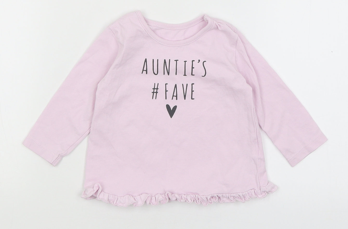 George Baby Purple   Basic T-Shirt Size 3-6 Months  - Auntie's Fave