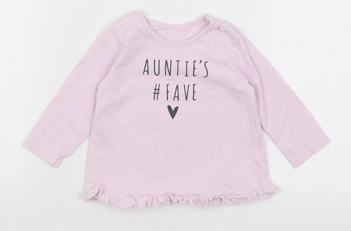 George Baby Purple   Basic T-Shirt Size 3-6 Months  - Auntie's Fave
