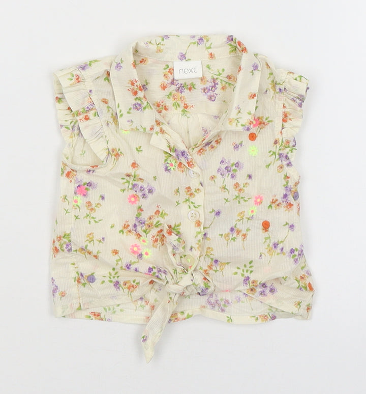 NEXT Baby Yellow Floral  Basic Button-Up Size 3-6 Months