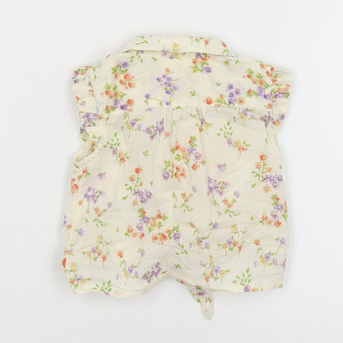 NEXT Baby Yellow Floral  Basic Button-Up Size 3-6 Months