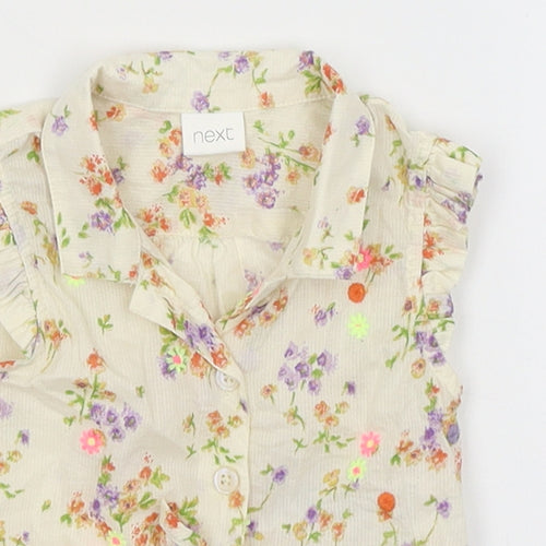 NEXT Baby Yellow Floral  Basic Button-Up Size 3-6 Months