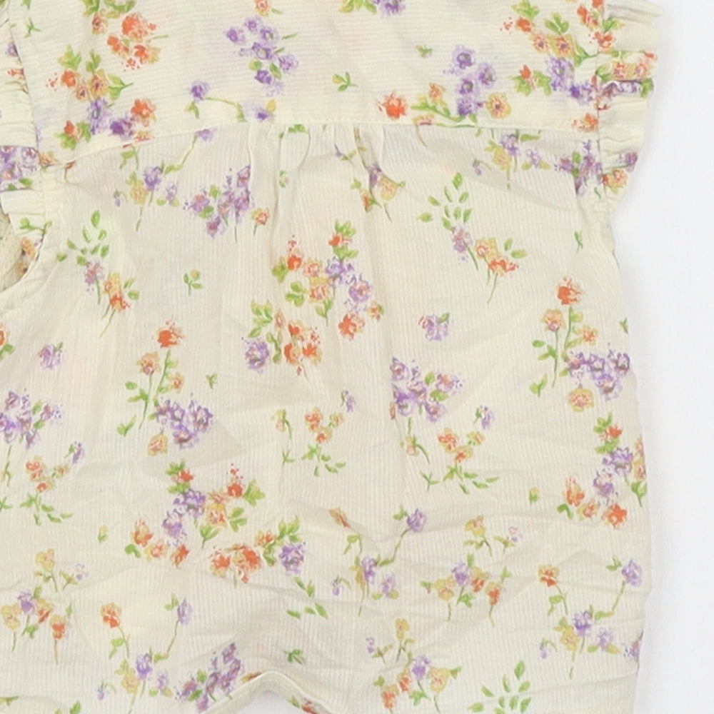 NEXT Baby Yellow Floral  Basic Button-Up Size 3-6 Months