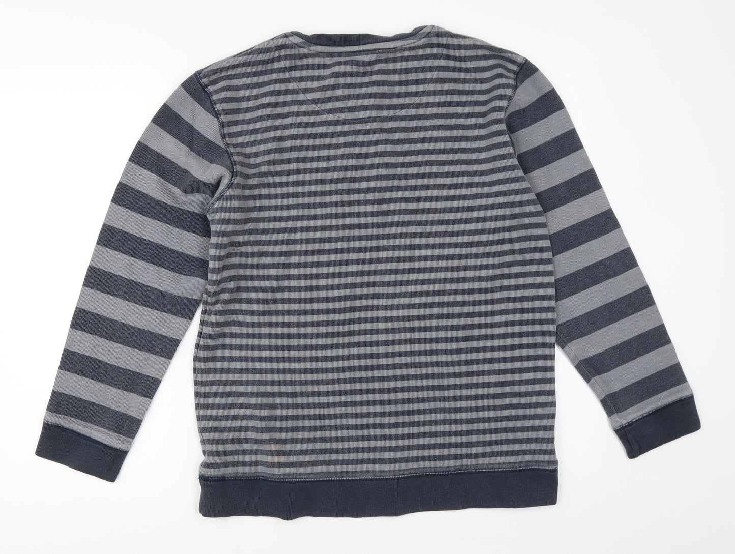 Matalan Mens Grey Striped  Pullover Sweatshirt Size M