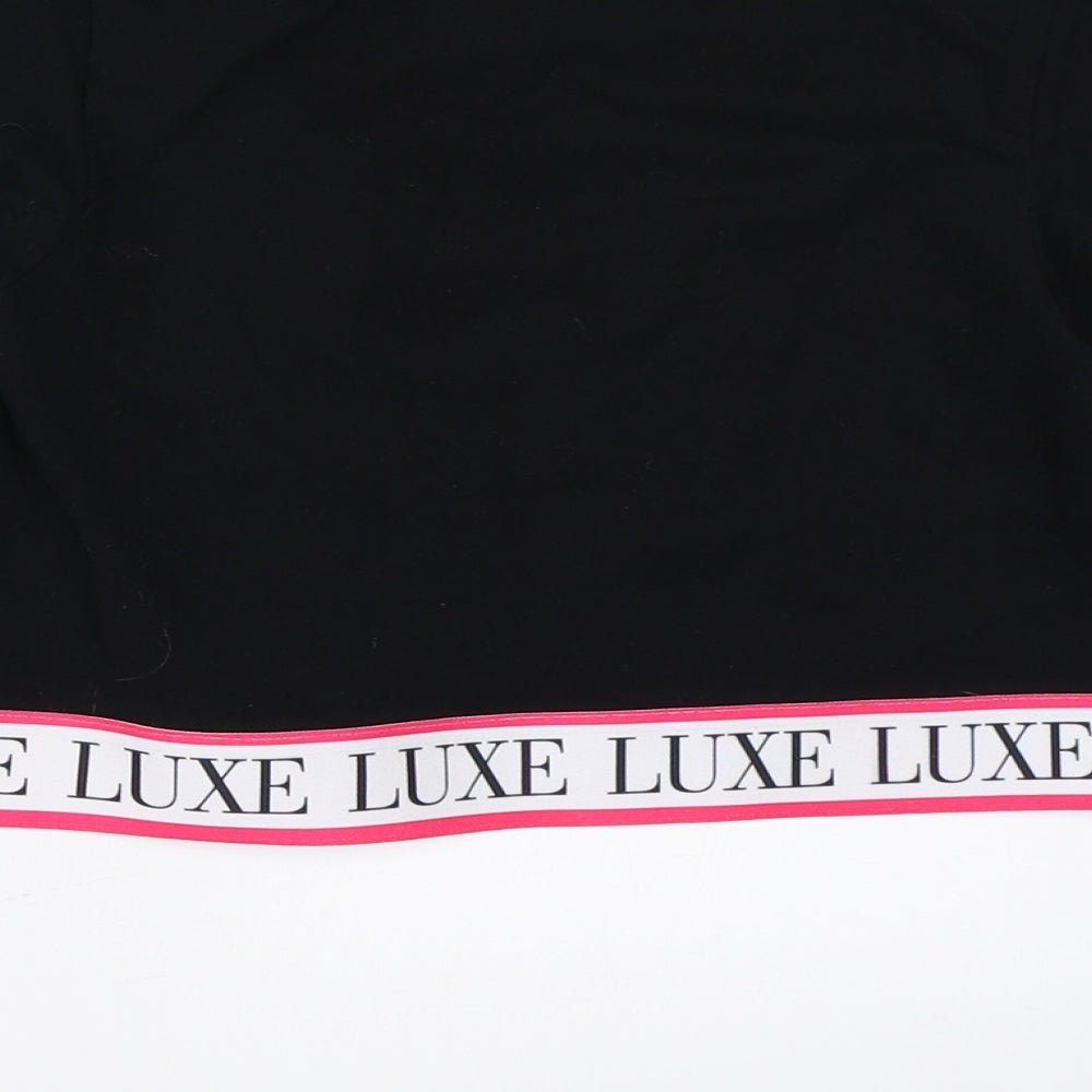 Studio Girls Black   Cropped T-Shirt Size 12-13 Years