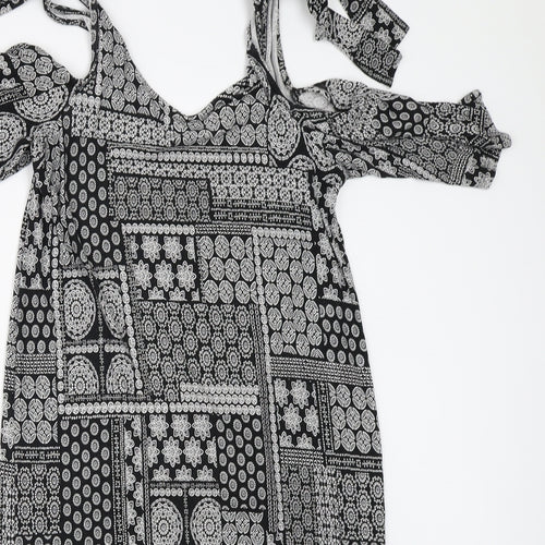 George Womens Black Geometric  Bodycon  Size 8