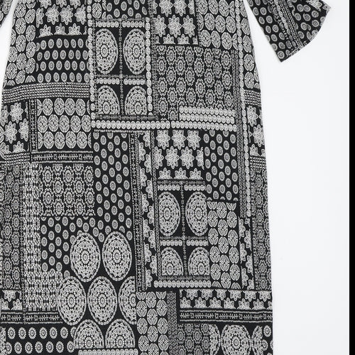 George Womens Black Geometric  Bodycon  Size 8