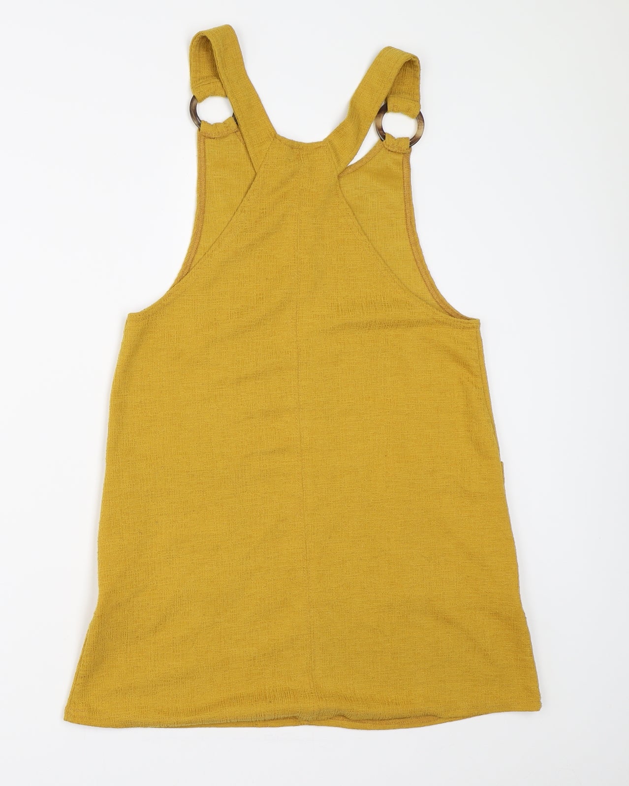New Look Womens Yellow   Pinafore/Dungaree Dress  Size 8