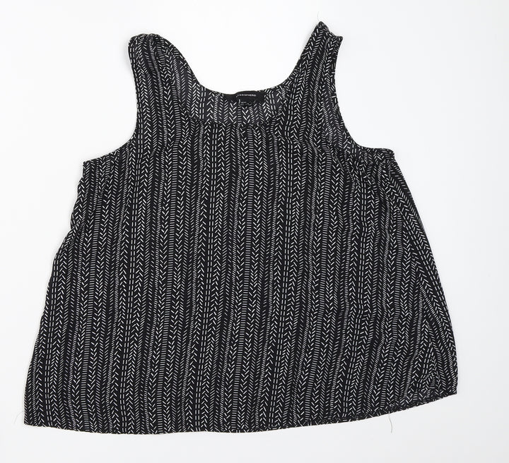 Atmosphere Womens Black Basic Blouse Size 10