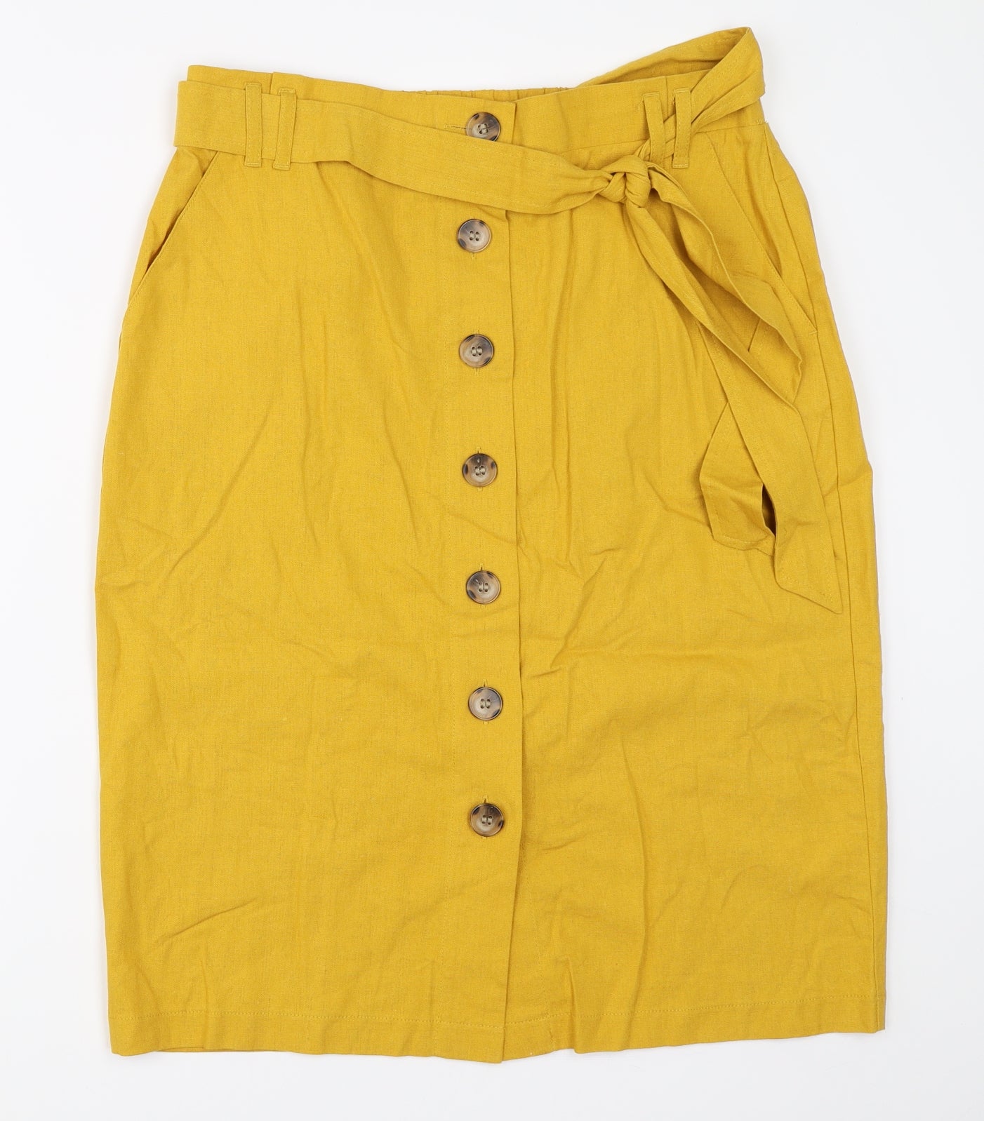 Peacocks Womens Yellow   Straight & Pencil Skirt Size 12