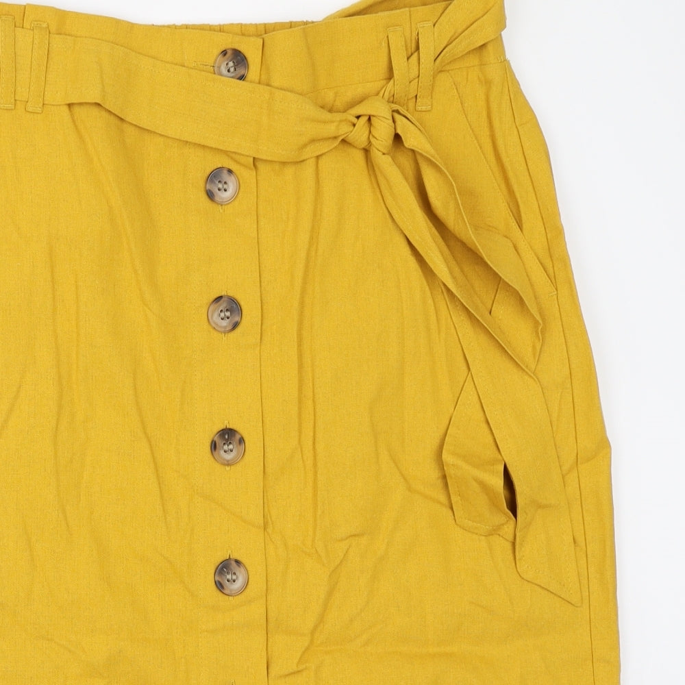 Peacocks Womens Yellow   Straight & Pencil Skirt Size 12