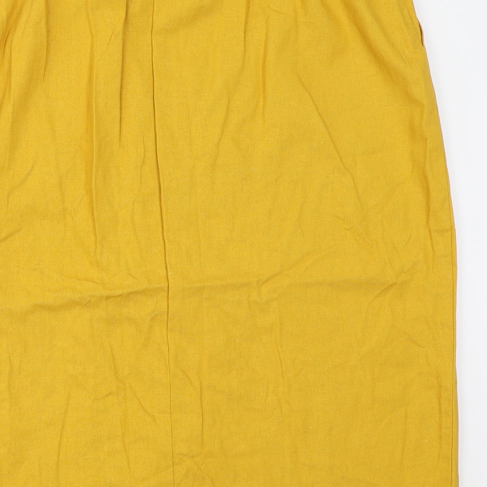 Peacocks Womens Yellow   Straight & Pencil Skirt Size 12