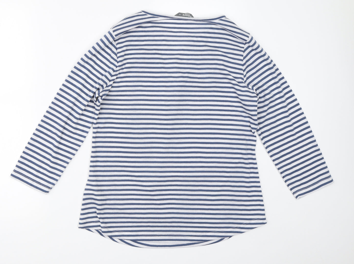 Nutmeg Womens Blue Striped  Pullover Jumper Size 12