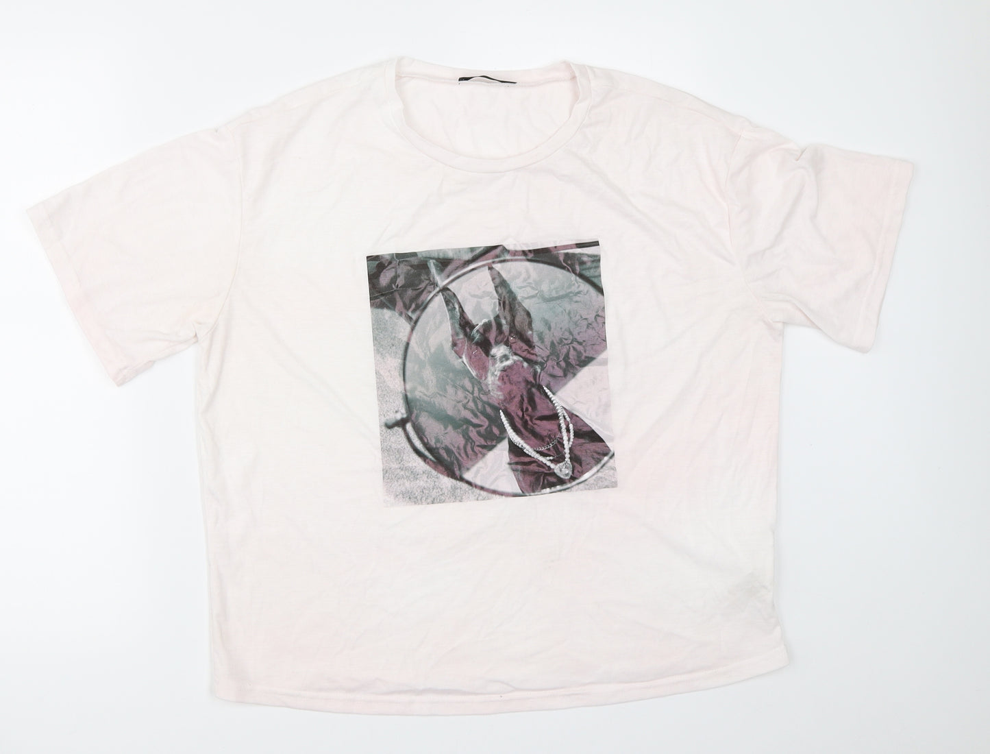 SheIn Womens Pink   Basic T-Shirt Size L