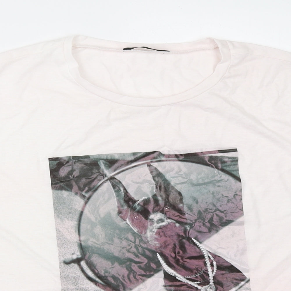 SheIn Womens Pink   Basic T-Shirt Size L