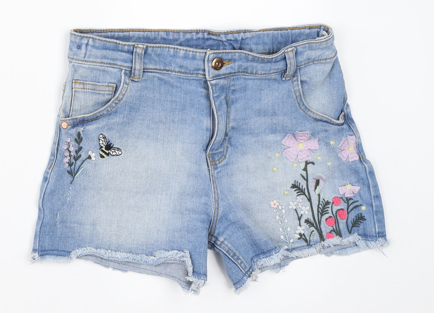 TU Girls Blue  Denim Hot Pants Shorts Size 12 Years
