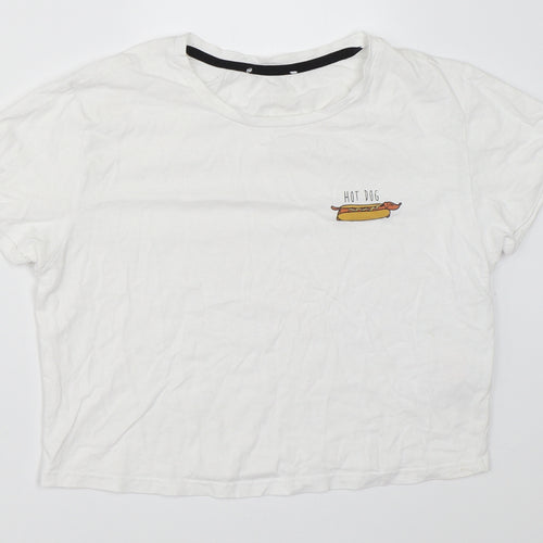New Look Girls White   Basic T-Shirt Size S