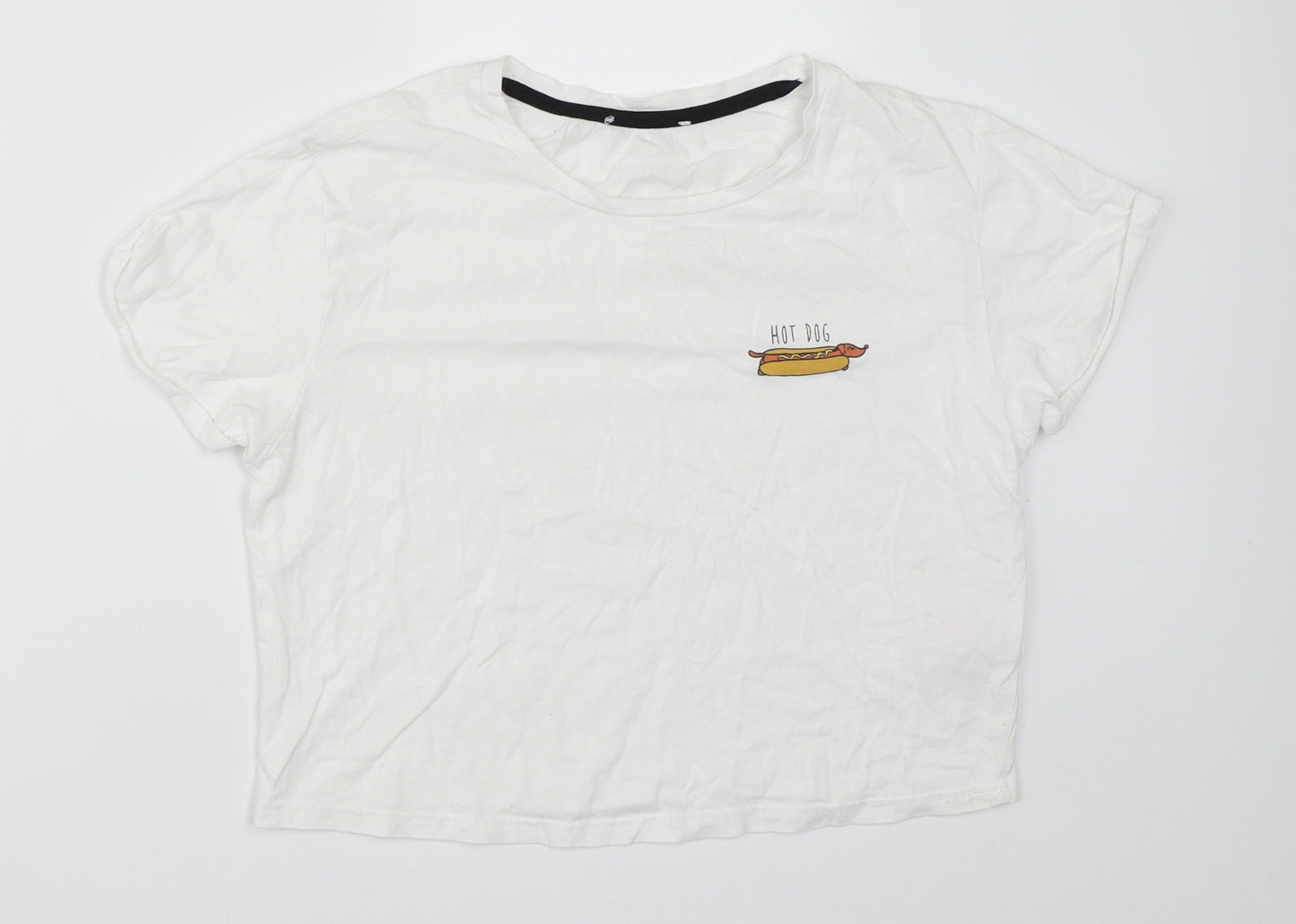 New Look Girls White   Basic T-Shirt Size S