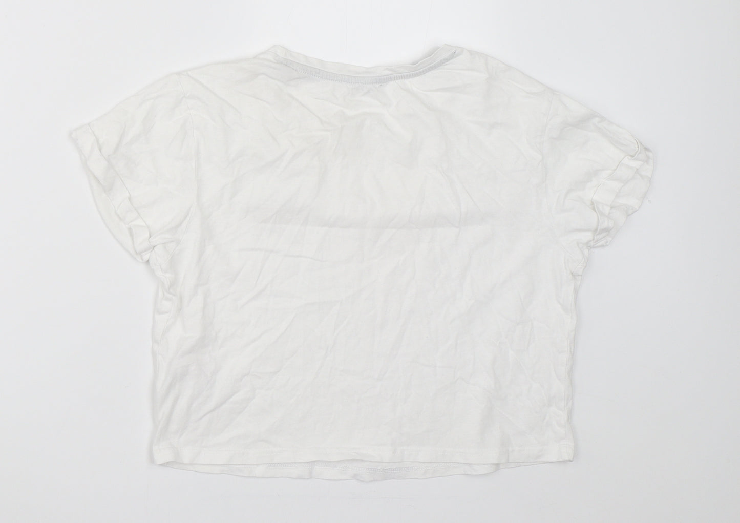 New Look Girls White   Basic T-Shirt Size S