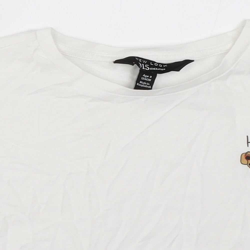New Look Girls White   Basic T-Shirt Size 9 Years
