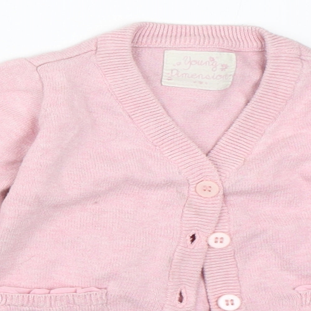 Young Dimension Girls Pink   Cardigan Jumper Size 12-18 Months