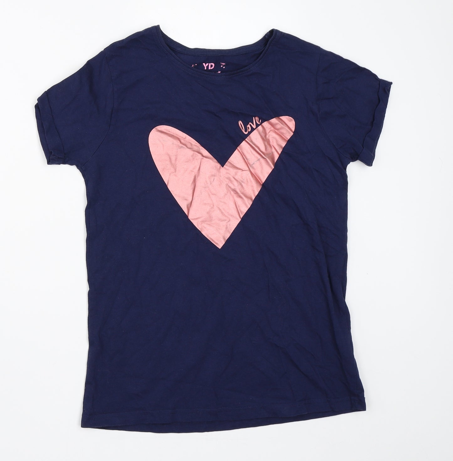 Young Dimension Girls Blue   Basic T-Shirt Size 12-13 Years