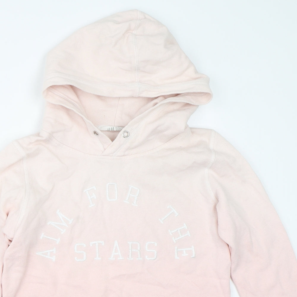 H&M Girls Pink   Pullover Hoodie Size 12-13 Years