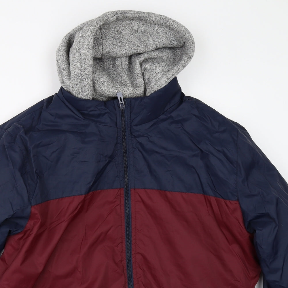 Cedar Wood State Mens Blue   Windbreaker Coat Size L