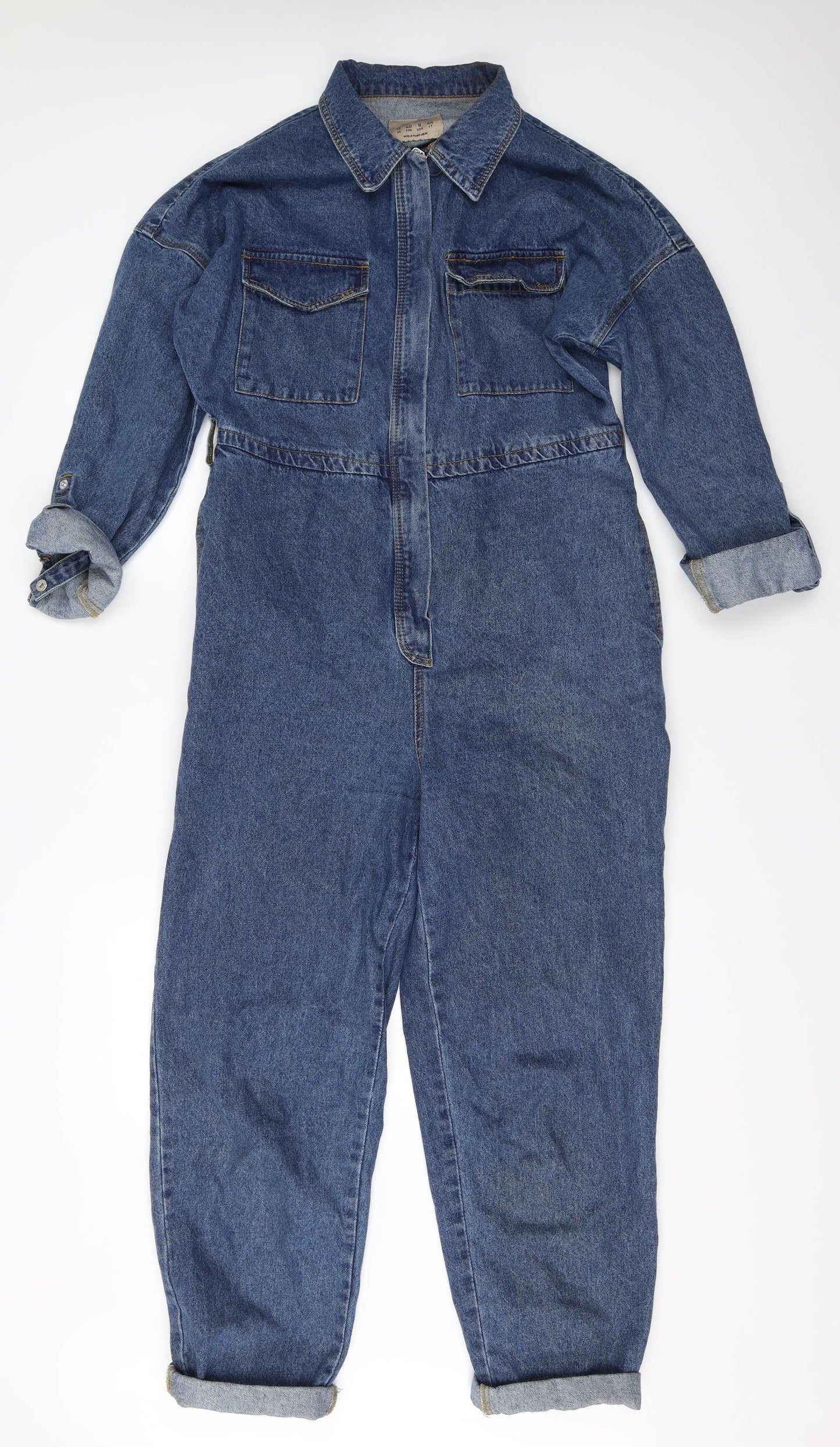 Primark Womens Blue  Denim Jumpsuit One-Piece Size 12