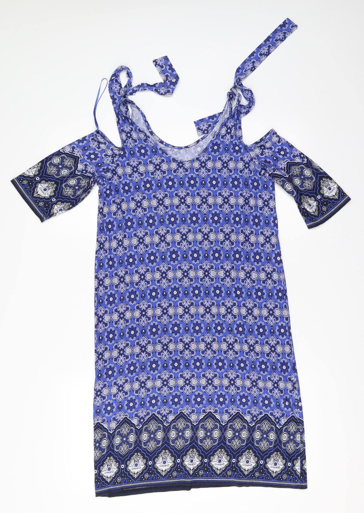 George Womens Blue Geometric  Shift  Size 8