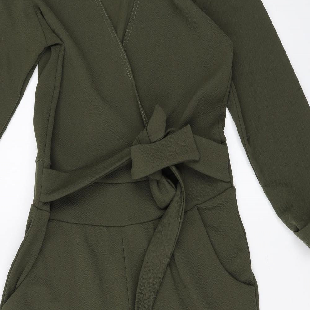Boohoo Womens Green   Jumpsuit One-Piece Size 14