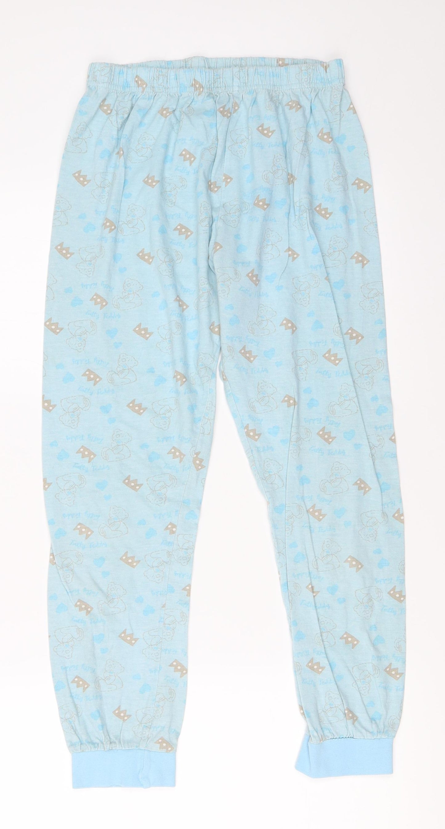 Young Dimension Girls Blue Solid  Top Pyjama Pants Size 12-13 Years  - me to you