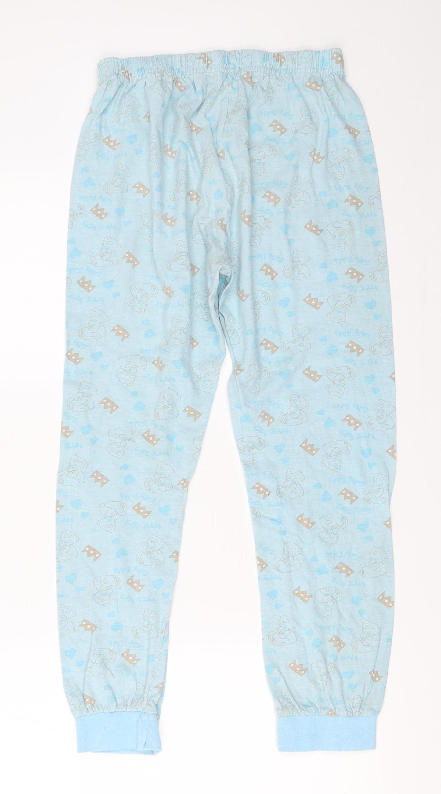 Young Dimension Girls Blue Solid  Top Pyjama Pants Size 12-13 Years  - me to you