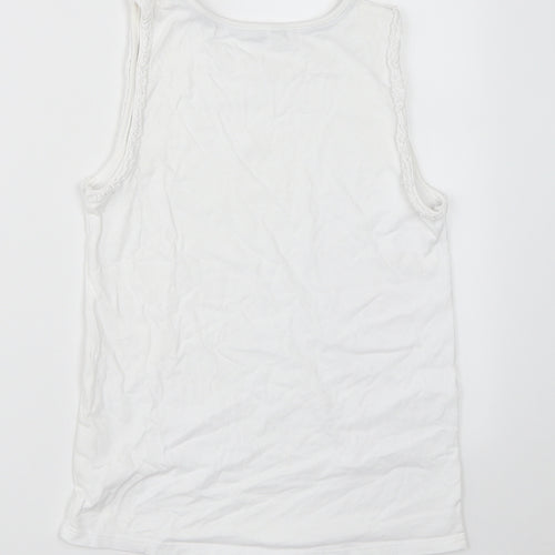 George Girls White   Basic Tank Size 11-12 Years