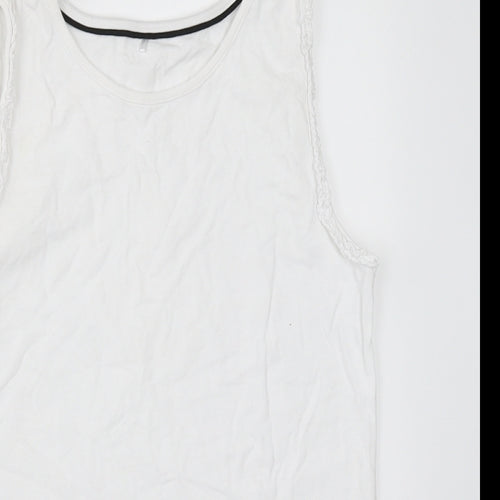 George Girls White   Basic Tank Size 11-12 Years