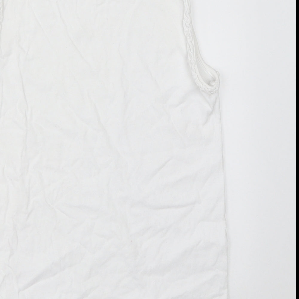 George Girls White   Basic Tank Size 11-12 Years