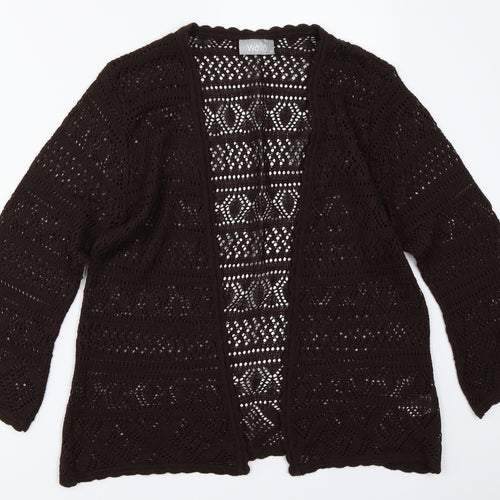 Wallis Womens Brown   Cardigan Jumper Size 18