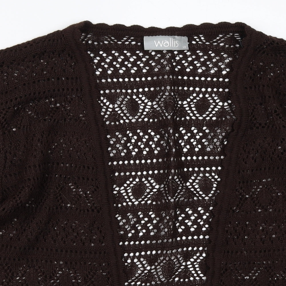 Wallis Womens Brown   Cardigan Jumper Size 18