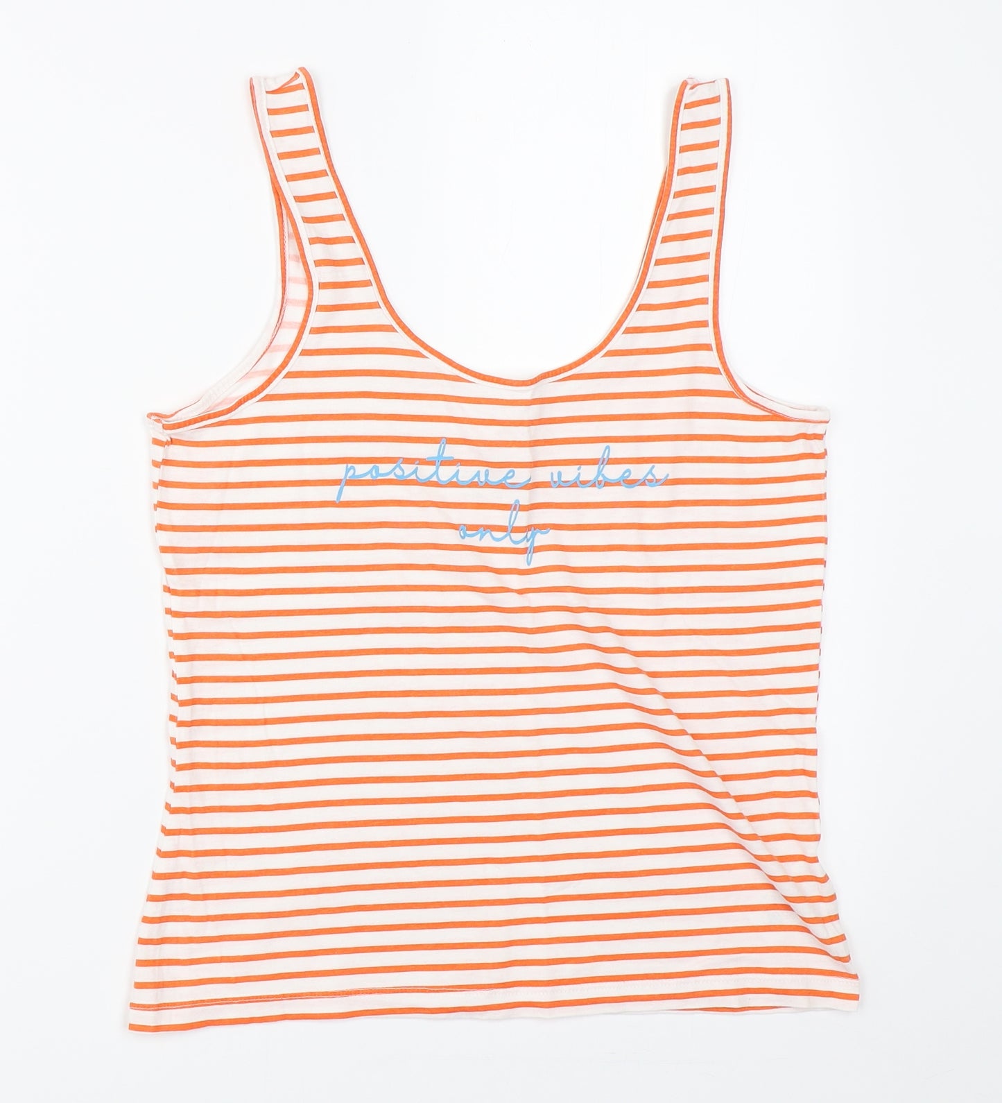 Primark Womens Orange Striped  Basic Tank Size XS