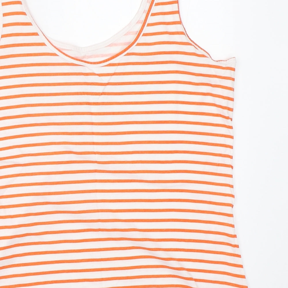 Primark Womens Orange Striped  Basic Tank Size XS