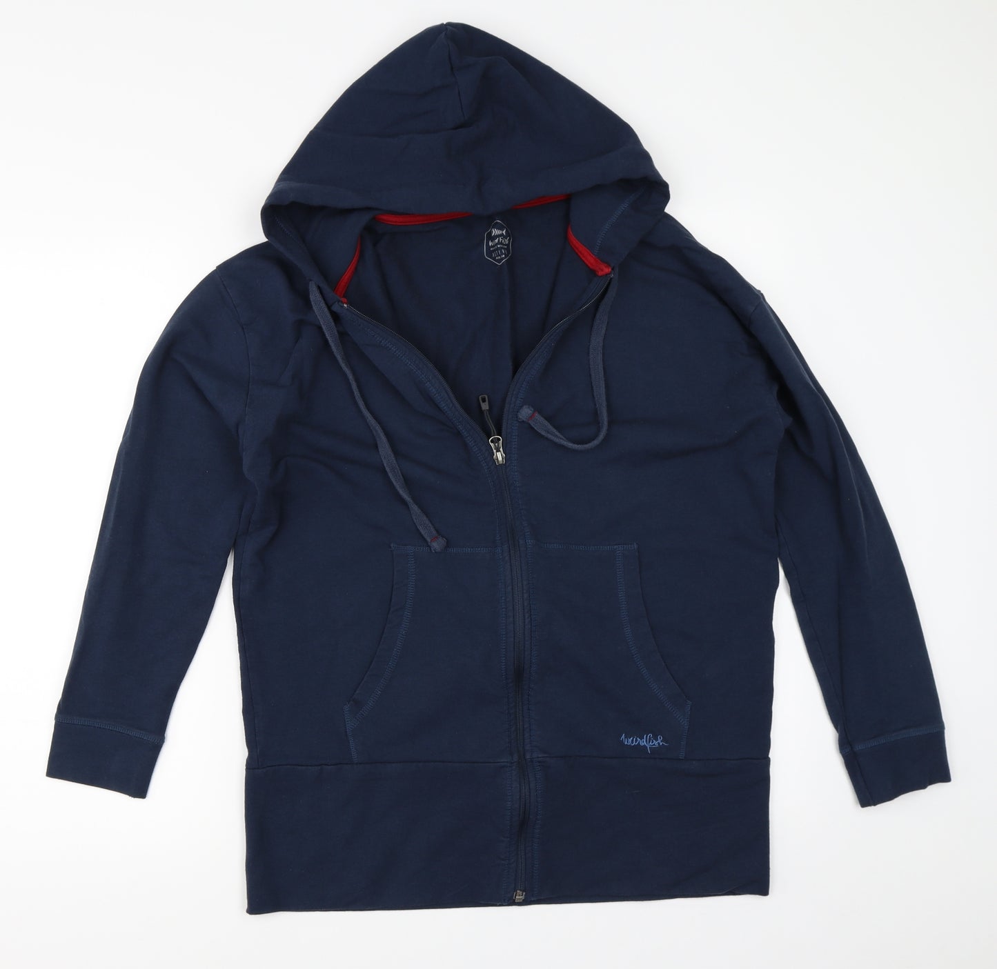 Weird Fish Womens Blue   Full Zip Hoodie Size 14