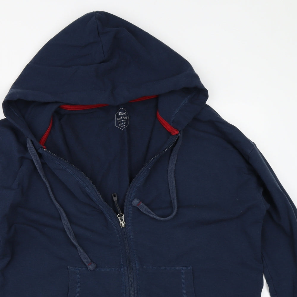 Weird Fish Womens Blue   Full Zip Hoodie Size 14