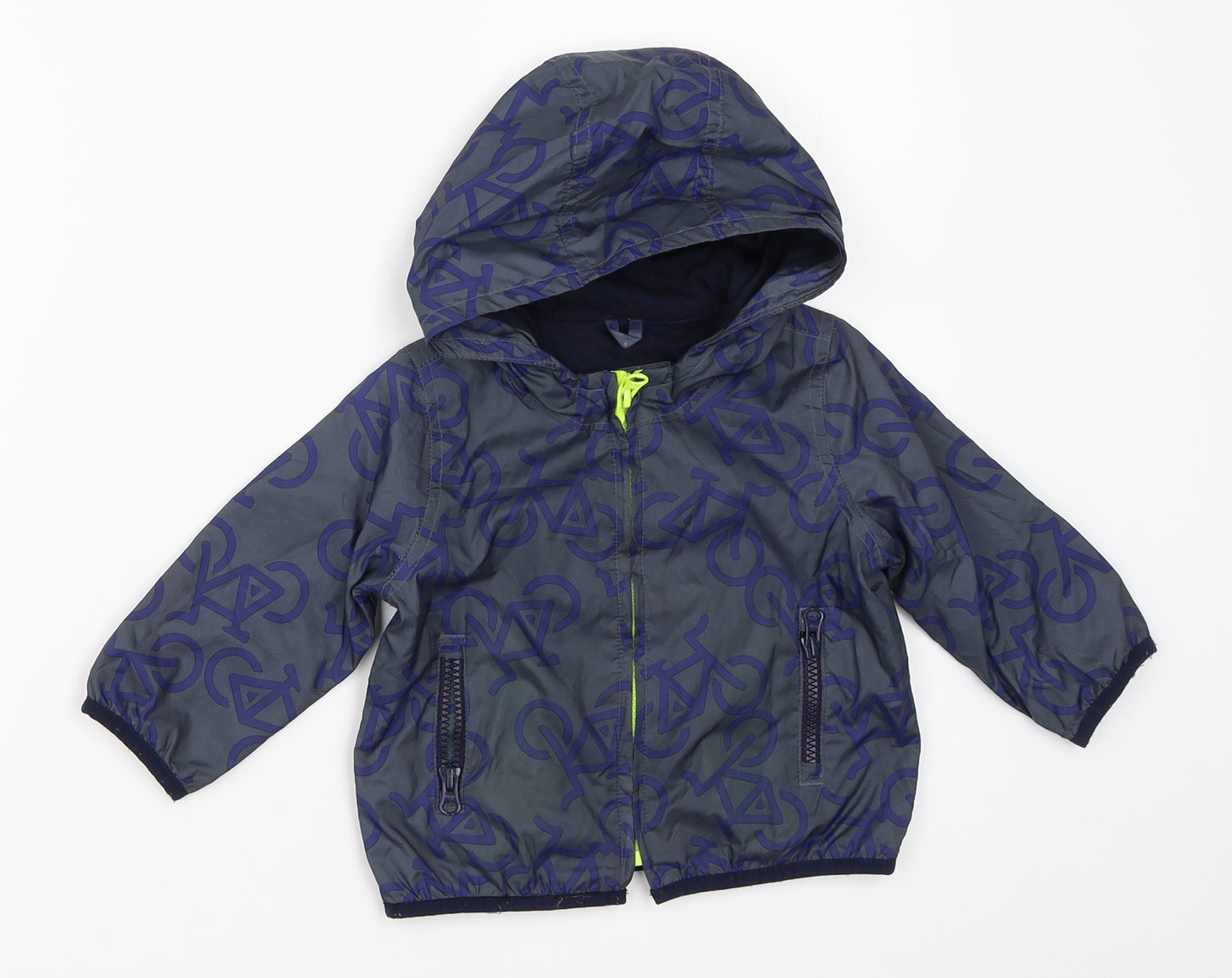 Gap Boys Grey   Windbreaker Coat Size 12-18 Months
