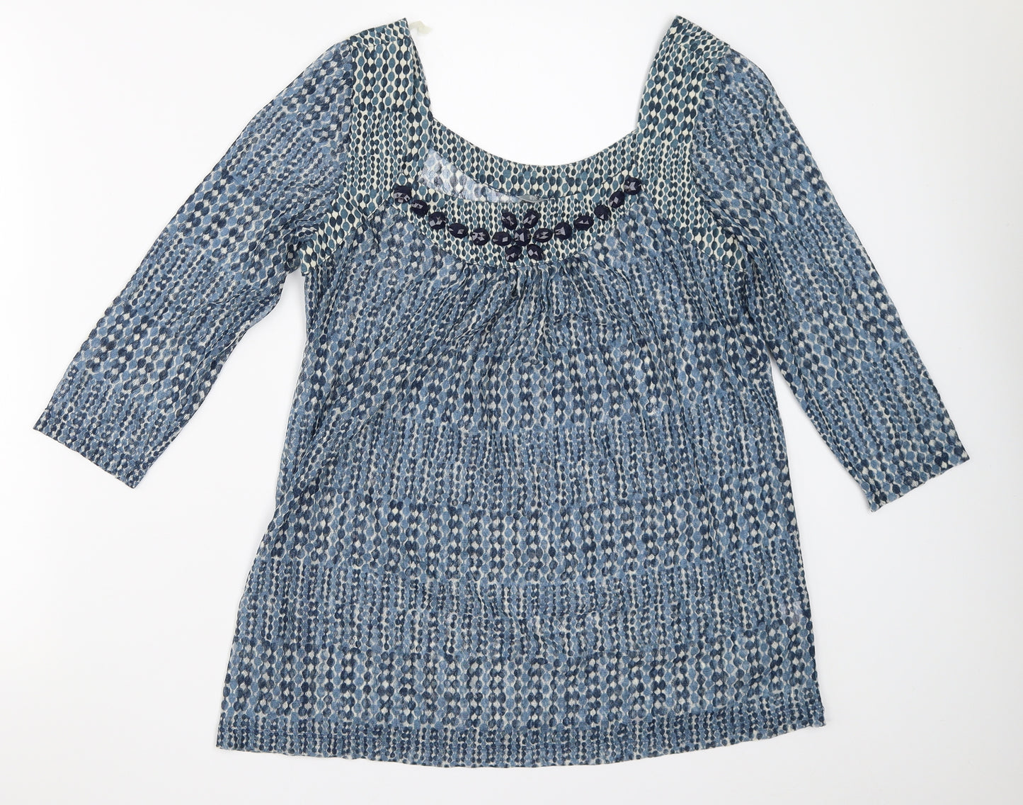 Preworn Womens Blue   Basic Blouse Size 12