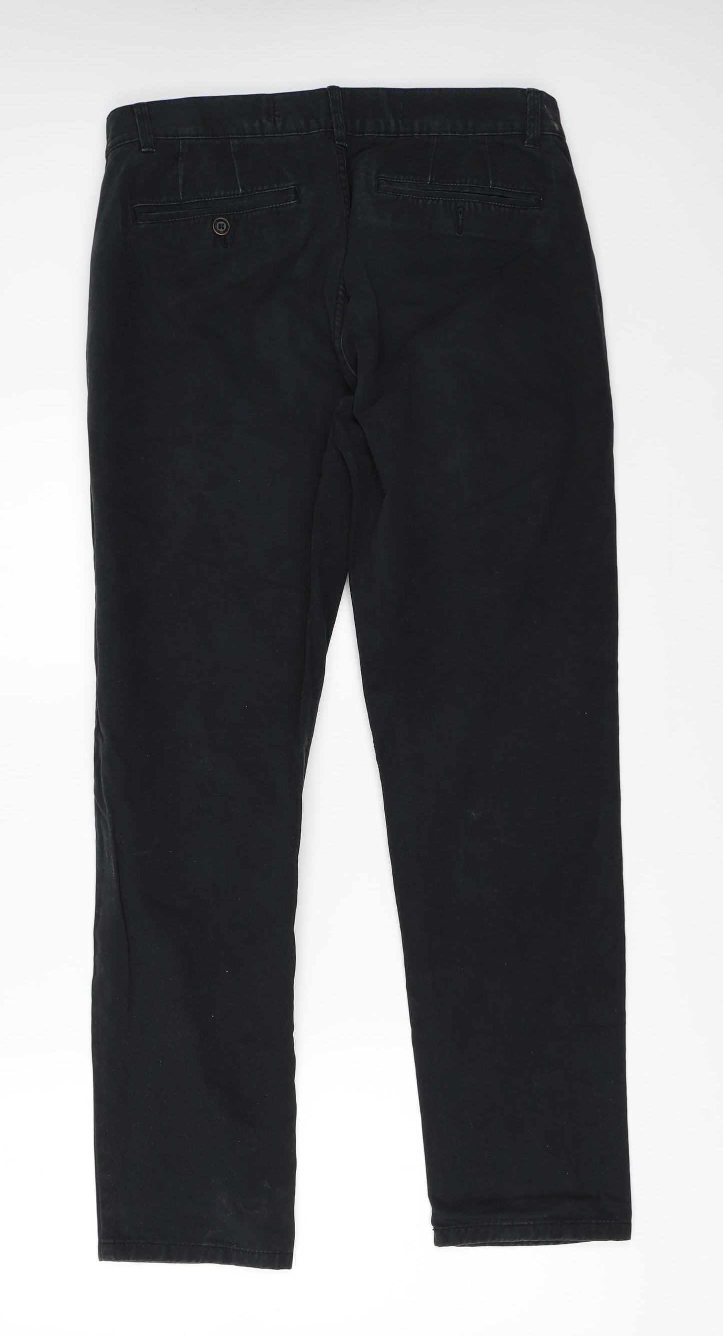 Burton Mens Black   Chino Trousers Size 32 in L30 in