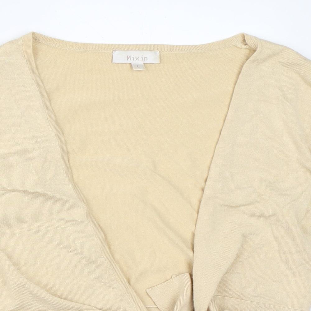 Mix in  Womens Beige   Cardigan Jumper Size L