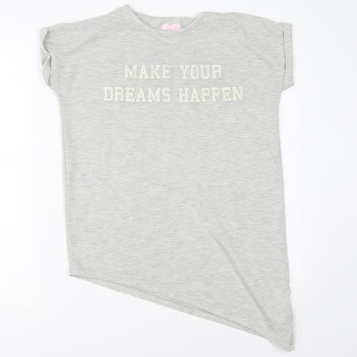 F&F Girls Grey   Basic T-Shirt Size 12-13 Years