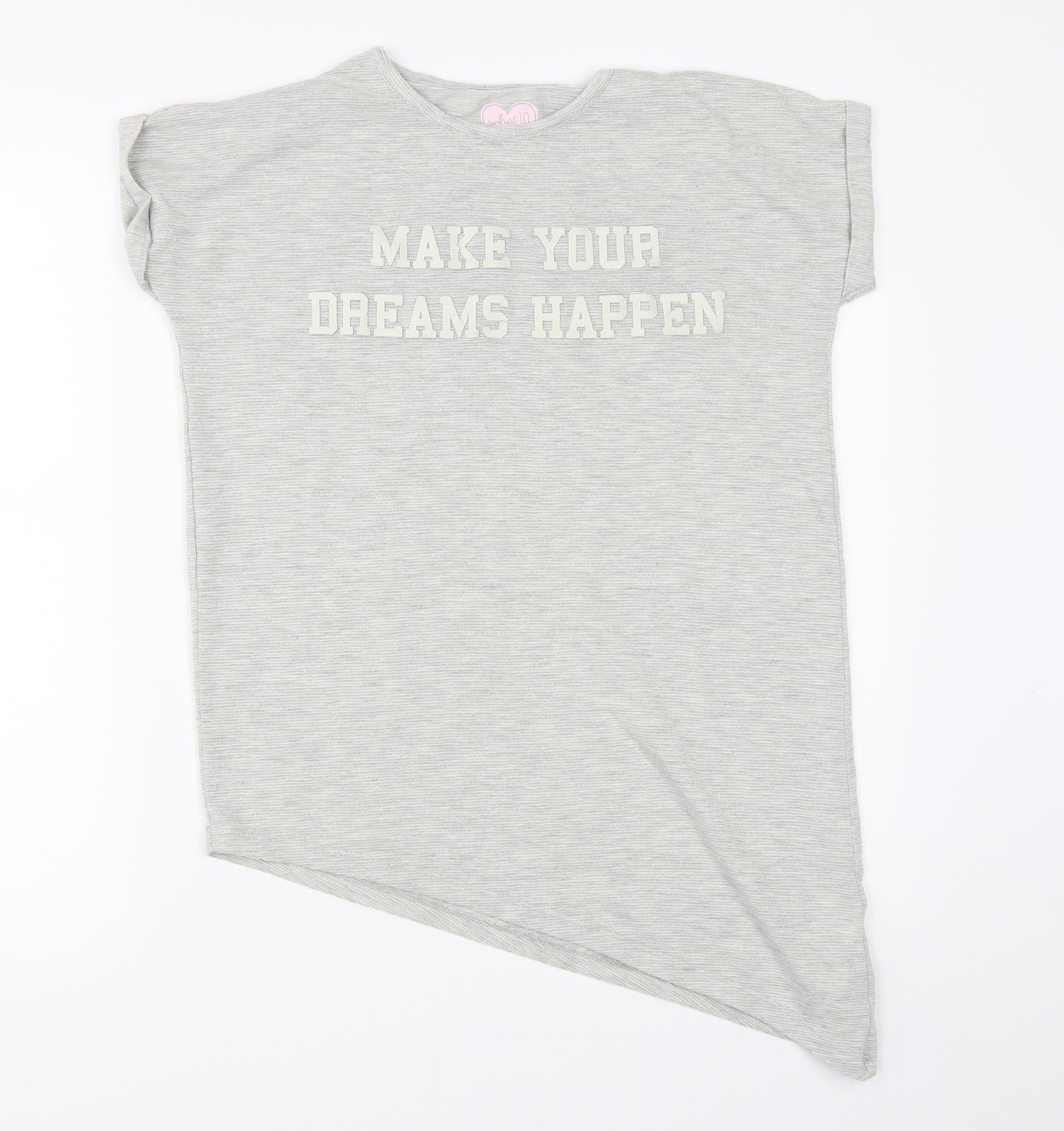 F&F Girls Grey   Basic T-Shirt Size 12-13 Years
