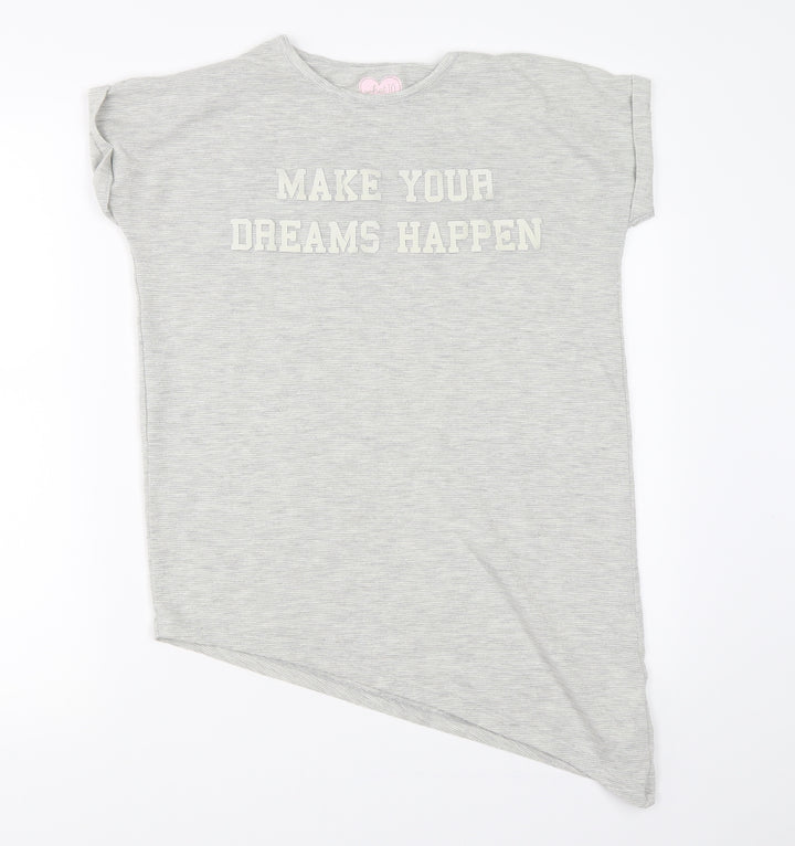 F&F Girls Grey   Basic T-Shirt Size 12-13 Years